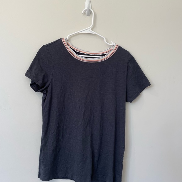 DARK GREY TEE WITH STRIPES- FROM LOFT - Picture 4 of 8